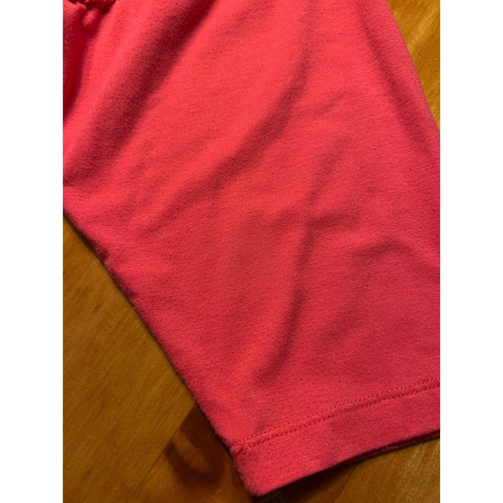 Ruby Rd Coral Pink‎ Crochet Overlay Top 3/4 Sleeve Oversized Blouse Boho Coastal - Picture 8 of 11